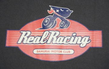 SMT19-105-LBK-サムライ自動車倶楽部xリアルレーシングコラボヘンリーネック半袖Ｔシャツ19-105-SMT19105-SAMURAIJEANS-サムライジーンズTシャツ-自動車倶楽部の画像