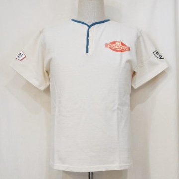 SMT19-105-IV-サムライ自動車倶楽部xリアルレーシングコラボヘンリーネック半袖Ｔシャツ19-105-SMT19105-SAMURAIJEANS-サムライジーンズTシャツ-サムライ自動車倶楽部の画像