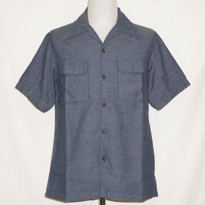 SOS18-S01-GRY-オープンカラー半袖シャツS01-SOS18S01-SAMURAIJEANS-サムライジーンズ-サムライジーンズオープンカラーシャツの画像