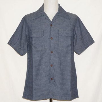 SOS18-S01-GRY-オープンカラー半袖シャツS01-SOS18S01-SAMURAIJEANS-サムライジーンズ-サムライジーンズオープンカラーシャツの画像