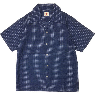 SOS20-S02-オープンカラー半袖シャツ20-S02-SOS20S02-SAMURAIJEANS-サムライジーンズ-サムライジーンズオープンカラーシャツの画像