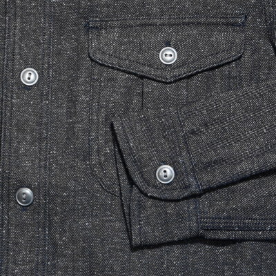 SSW17-L01-インディゴ-ジャズネップヘリンボンデニムワークシャツ長袖17-L01-SSW17L01-SAMURAIJEANS-サムライジーンズ-サムライジーンズワークシャツの画像
