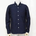 SJBD17-L01-インディゴ-ドビーオックスBDシャツ17-SJBD17L01-SAMURAIJEANS-サムライジーンズシャツ-ボタンダウンシャツの画像