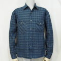 SSS17-DC-インディゴ-チェックデニムワークシャツ17-DC-SSS17DC-SAMURAIJEANS-サムライジーンズシャツ-長袖シャツの画像