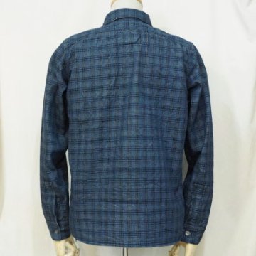 SSS17-DC-インディゴ-チェックデニムワークシャツ17-DC-SSS17DC-SAMURAIJEANS-サムライジーンズシャツ-長袖シャツの画像