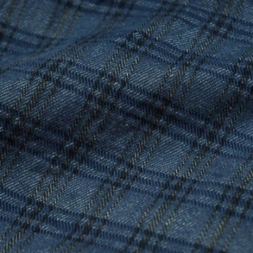 SSS17-DC-インディゴ-チェックデニムワークシャツ17-DC-SSS17DC-SAMURAIJEANS-サムライジーンズシャツ-長袖シャツの画像