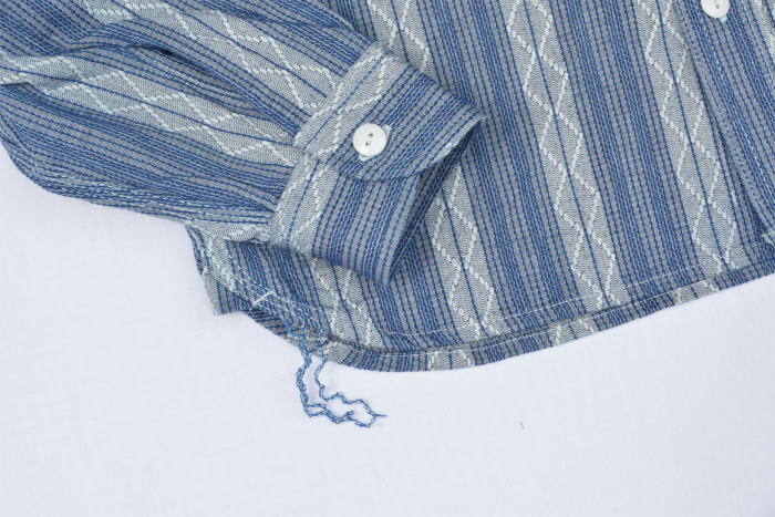 SSS21-ST-刺し子ストライプワークシャツ21-ST-SSS21ST-SAMURAIJEANS-サムライジーンズシャツ-長袖シャツの画像