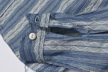 SSS21-ST-刺し子ストライプワークシャツ21-ST-SSS21ST-SAMURAIJEANS-サムライジーンズシャツ-長袖シャツの画像