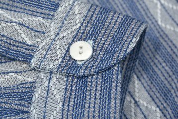 SSS21-ST-刺し子ストライプワークシャツ21-ST-SSS21ST-SAMURAIJEANS-サムライジーンズシャツ-長袖シャツの画像