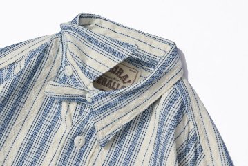 SSS21-ST-刺し子ストライプワークシャツ21-ST-SSS21ST-SAMURAIJEANS-サムライジーンズシャツ-長袖シャツの画像