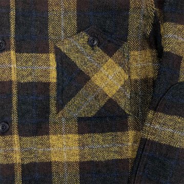 SNL20-01-YE-3つ杢ツイードネルチェックシャツ20-01-SNL2001-SAMURAIJEANS-サムライジーンズネルシャツの画像