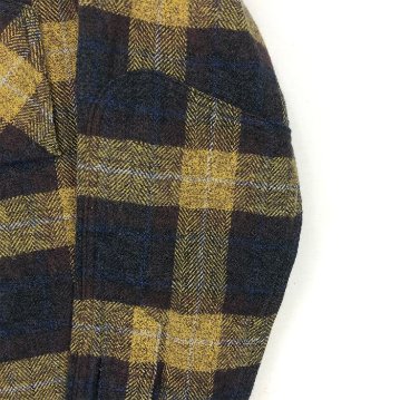 SNL20-01-YE-3つ杢ツイードネルチェックシャツ20-01-SNL2001-SAMURAIJEANS-サムライジーンズネルシャツの画像