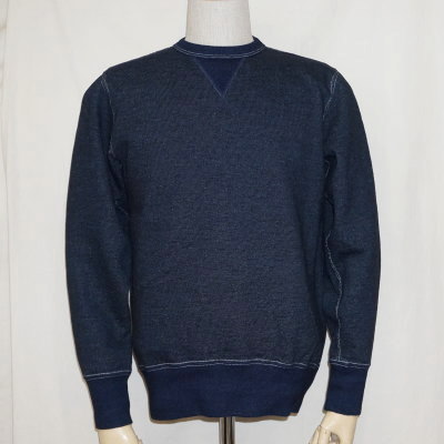 SIS-101-ID-インディゴ両Vガゼットスウェット101-SIS101-SAMURAIJEANS-サムライジーンズスウェット-サムライジーンズスエットの画像