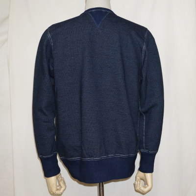 SIS-101-ID-インディゴ両Vガゼットスウェット101-SIS101-SAMURAIJEANS-サムライジーンズスウェット-サムライジーンズスエットの画像