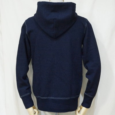 SIS-102-ID-インディゴジップアップスウェットパーカー102-SIS102-SAMURAIJEANS-サムライジーンズスウェット-サムライジーンズスエットの画像