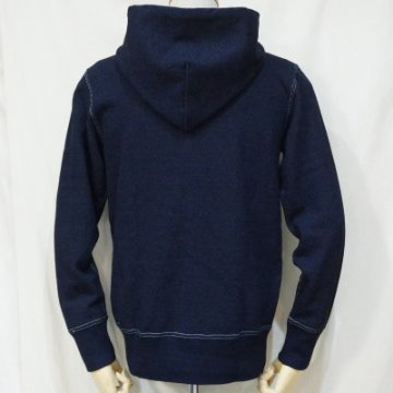 SIS-102-ID-インディゴジップアップスウェットパーカー102-SIS102-SAMURAIJEANS-サムライジーンズスウェット-サムライジーンズスエットの画像