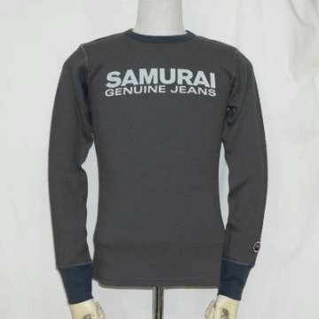 SJLTW18-101-LBK-サムライジーンズサーマル18-101-SJLTW18101-SAMURAIJEANS-サムライジーンズサーマルロンＴの画像