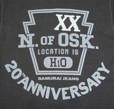 SJLTW20TH-101-LBK-サムライジーンズサーマル20TH-101-SJLTW20TH101-SAMURAIJEANS-サムライジーンズサーマルロンＴ-20周年の画像