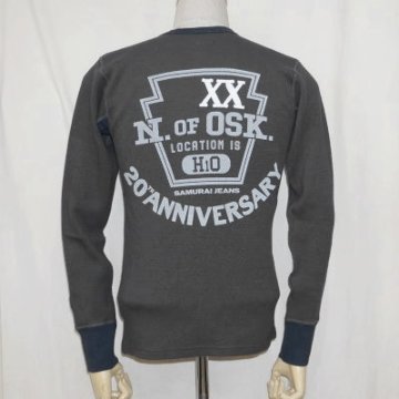 SJLTW20TH-101-LBK-サムライジーンズサーマル20TH-101-SJLTW20TH101-SAMURAIJEANS-サムライジーンズサーマルロンＴ-20周年の画像
