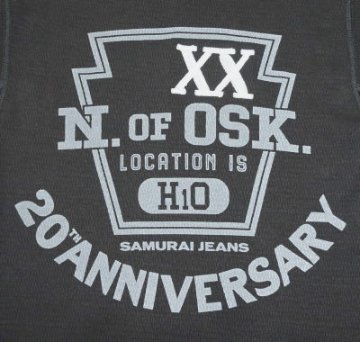SJLTW20TH-101-LBK-サムライジーンズサーマル20TH-101-SJLTW20TH101-SAMURAIJEANS-サムライジーンズサーマルロンＴ-20周年の画像