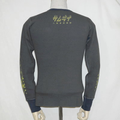 MCLTW18-101-LBK-サムライ二輪車倶楽部サーマル18-101-MCLTW18101-SAMURAIJEANS-サムライジーンズサーマルロンTの画像