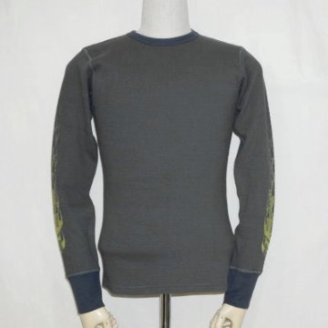 MCLTW18-101-LBK-サムライ二輪車倶楽部サーマル18-101-MCLTW18101-SAMURAIJEANS-サムライジーンズサーマルロンTの画像