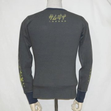 MCLTW18-101-LBK-サムライ二輪車倶楽部サーマル18-101-MCLTW18101-SAMURAIJEANS-サムライジーンズサーマルロンTの画像
