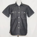 SMST18-BK-サムライ自動車倶楽部ストライプワークシャツ18-SAMURAIJEANS-サムライジーンズワークシャツ-サムライ自動車倶楽部-ワークシャツの画像