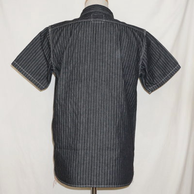 SMST18-BK-サムライ自動車倶楽部ストライプワークシャツ18-SAMURAIJEANS-サムライジーンズワークシャツ-サムライ自動車倶楽部-ワークシャツの画像