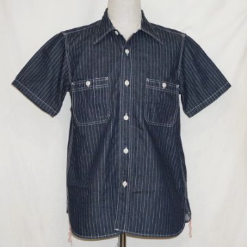 SMST18-ID-サムライ自動車倶楽部ストライプワークシャツ18-SAMURAIJEANS-サムライジーンズワークシャツ-サムライ自動車倶楽部-ワークシャツの画像