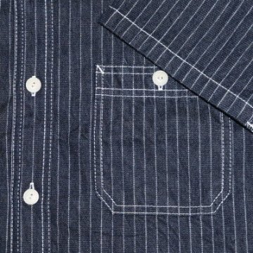 SMST18-ID-サムライ自動車倶楽部ストライプワークシャツ18-SAMURAIJEANS-サムライジーンズワークシャツ-サムライ自動車倶楽部-ワークシャツの画像