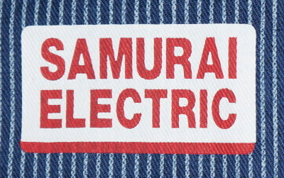 SMGS18-BL-サムライ自動車倶楽部ガススタシャツ18-SAMURAIJEANS-サムライジーンズワークシャツ-サムライ自動車倶楽部-ワークシャツの画像