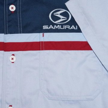 SMTC17SS-KL-ライトブルー-サムライ自動車倶楽部TC切り替え半袖ワークシャツ17-SMTC17SSKL-SAMURAIJEANS-サムライジーンズ-サムライ自動車倶楽部-シャツ半袖の画像