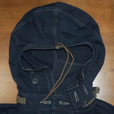 SPUJ17-HB-ネイビー-フーデッドプルオーバージャケット・ヘリンボン-SPUJ17HB-SAMURAIJEANS-サムライジーンズジャケット-アウターの画像