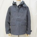 SPUJ17-ST-インディゴ-フーデッドプルオーバージャケット・ストライプ-SPUJ17ST-SAMURAIJEANS-サムライジーンズジャケット-アウターの画像