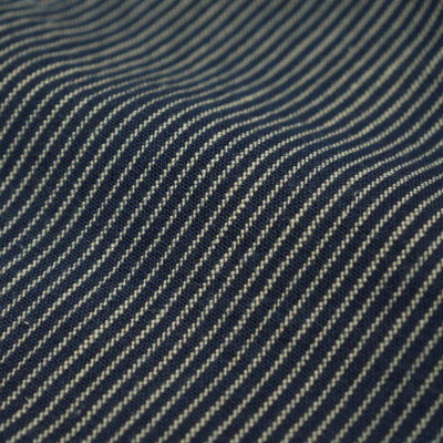 SPUJ17-ST-インディゴ-フーデッドプルオーバージャケット・ストライプ-SPUJ17ST-SAMURAIJEANS-サムライジーンズジャケット-アウターの画像