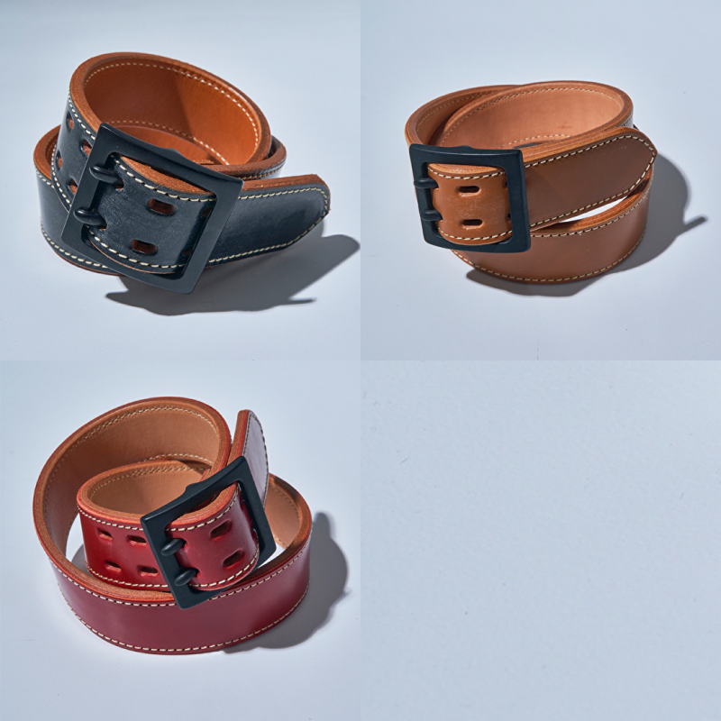 A107HS2 ブライドルレザーダブルピンベルト SAMURAIJEANS サムライジーンズベルトの画像
