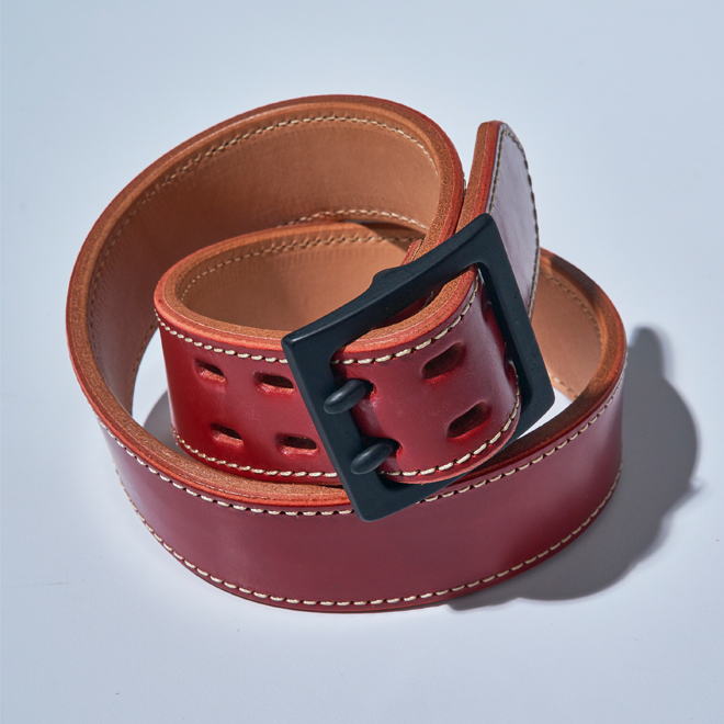 A107HS2 ブライドルレザーダブルピンベルト SAMURAIJEANS サムライジーンズベルトの画像