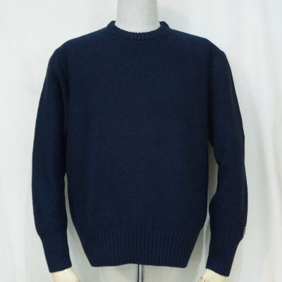 SJIHN18-101-ID-インディゴクルーネックセーター18-101-SJIHN18101-SAMURAIJEANS-サムライジーンズセーターの画像