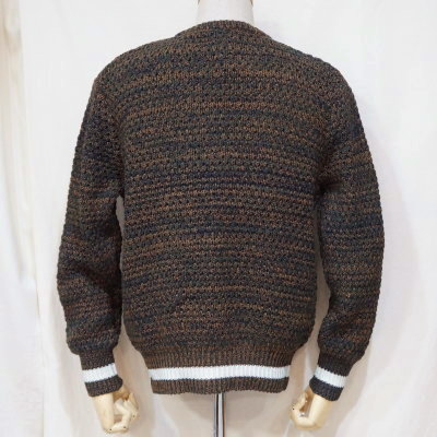 SJIHN19-101-GRN-インディゴクルーネックセーター19-101-SJIHN19101-SAMURAIJEANS-サムライジーンズセーターの画像