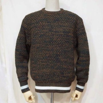 SJIHN19-101-GRN-インディゴクルーネックセーター19-101-SJIHN19101-SAMURAIJEANS-サムライジーンズセーターの画像