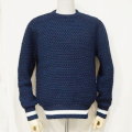 SJIHN19-101-NV-インディゴクルーネックセーター19-101-SJIHN19101-SAMURAIJEANS-サムライジーンズセーターの画像