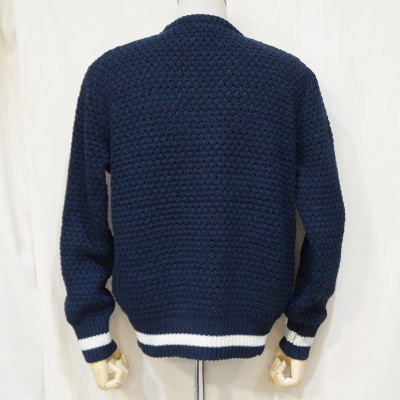 SJIHN19-101-NV-インディゴクルーネックセーター19-101-SJIHN19101-SAMURAIJEANS-サムライジーンズセーターの画像