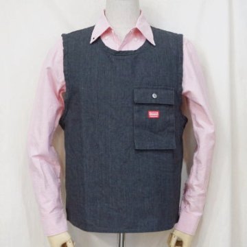 SWCVS19-BK-TCプルオーバーベスト19-SAMURAIJEANS-サムライジーンズベスト-SAMURAIWORKCLOTHES-サムライワーククローズの画像