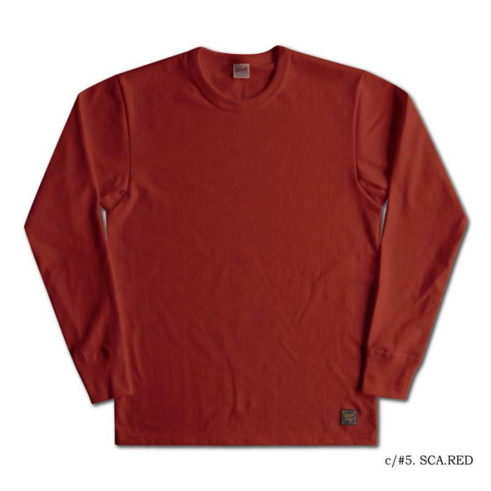SLL-P-SCA.RD-無地長袖Tシャツ-SLLP-DELUXEWARE-デラックスウエア長袖Tシャツ-ロンT-無地ロンTの画像