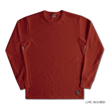 SLL-P-SCA.RD-無地長袖Tシャツ-SLLP-DELUXEWARE-デラックスウエア長袖Tシャツ-ロンT-無地ロンTの画像