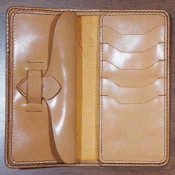 FN-WLN1-4SC-TANxTANxTANxYE-多脂革ロングウォレットFNWLN14SC(旧品番FH-WL004C)-FNWLN14SC-FLATHEAD-フラットヘッドロングウォレットの画像