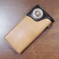 FN-WLN1-4SC-TANxBKxBKxRD-多脂革ロングウォレットFNWLN14SC(旧品番FH-WL004C)-FNWLN14SC-FLATHEAD-フラットヘッドロングウォレットの画像