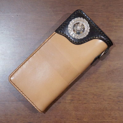 FN-WLN1-4SC-TANxBKxBKxRD-多脂革ロングウォレットFNWLN14SC(旧品番FH-WL004C)-FNWLN14SC-FLATHEAD-フラットヘッドロングウォレットの画像