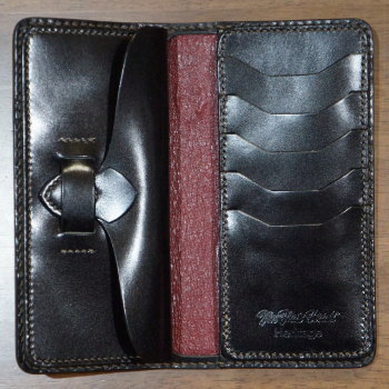 FN-WLN1-4SC-TANxBKxBKxRD-多脂革ロングウォレットFNWLN14SC(旧品番FH-WL004C)-FNWLN14SC-FLATHEAD-フラットヘッドロングウォレットの画像